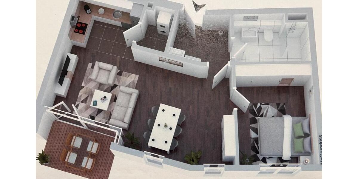 Erdgeschoßwohnung Nordhorn Bakelde - 2 Zimmer, 61 m&sup2;, 243.900&euro; | Angebot:24360315