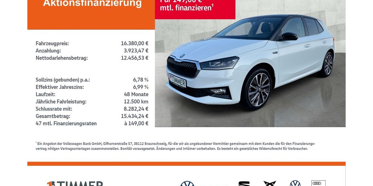 Skoda Fabia 93.702 km 15.980 &euro; Nordhorn 48529