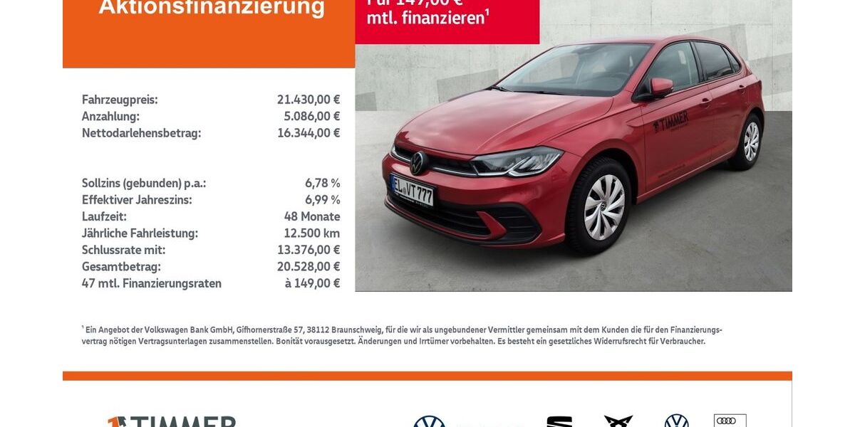VW Polo 6.500 km 21.430 &euro; Gronau 48599
