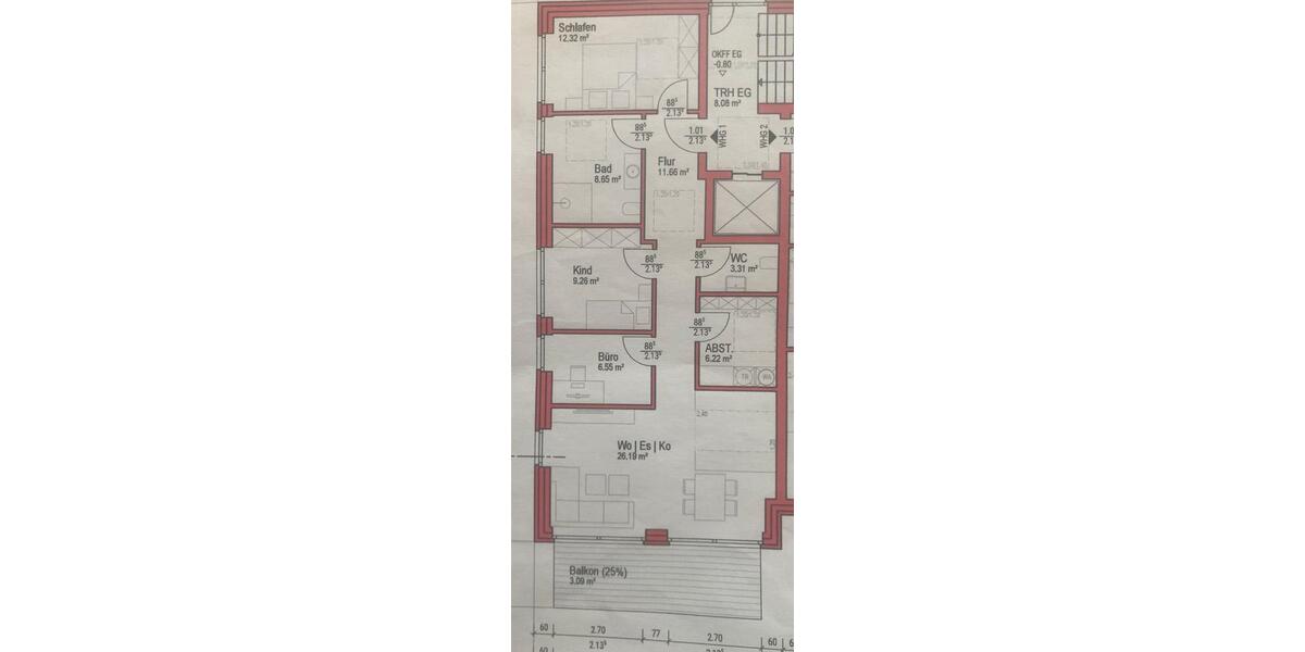 Etagenwohnung Bad Bentheim - 3 Zimmer, 83 m&sup2;, 1.160&euro; | Angebot:24838950