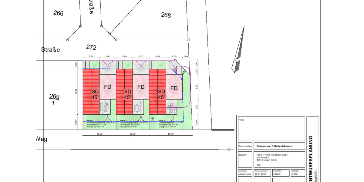 Einfamilienhaus Lingen (Ems) Damaschke - 5 Zimmer, 147 m&sup2;, 565.700&euro; | Angebot:24886462