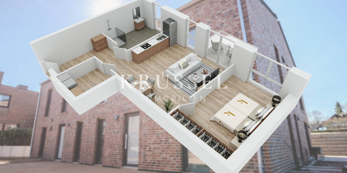 Etagenwohnung Lingen - 2 Zimmer, 80 m&sup2;, 335.900&euro; | Angebot:25927661