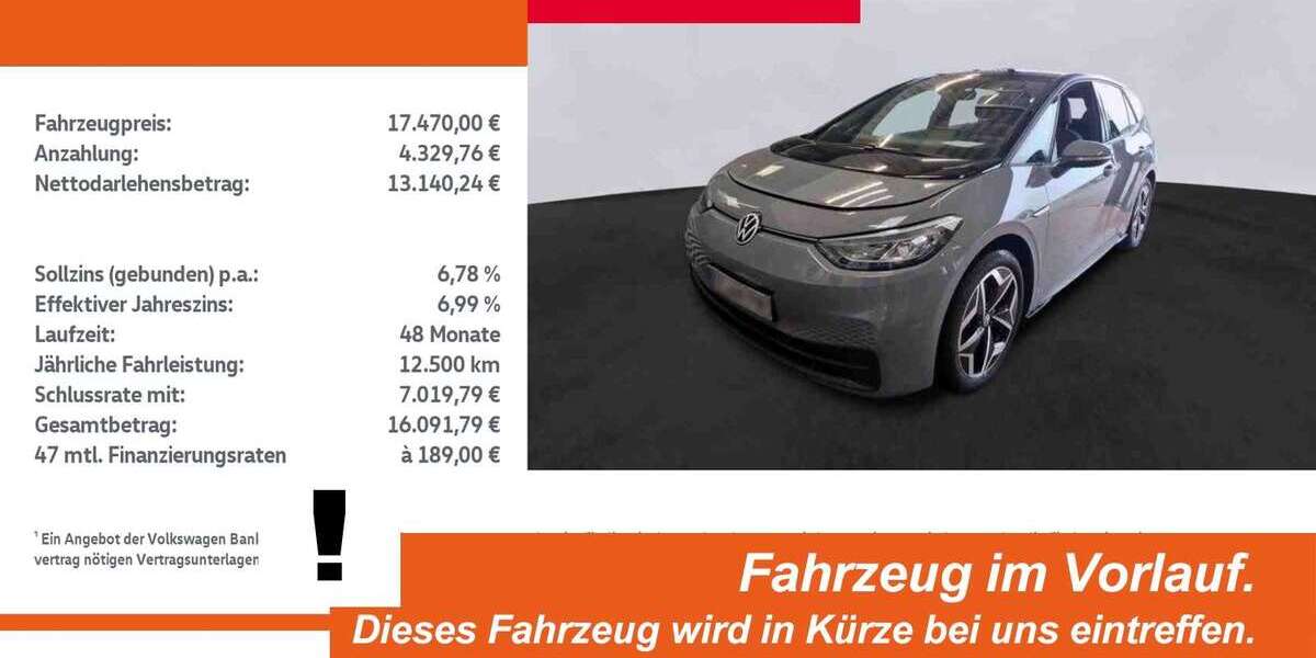 VW ID.3 42.356 km 17.470 &euro; Nordhorn 48529