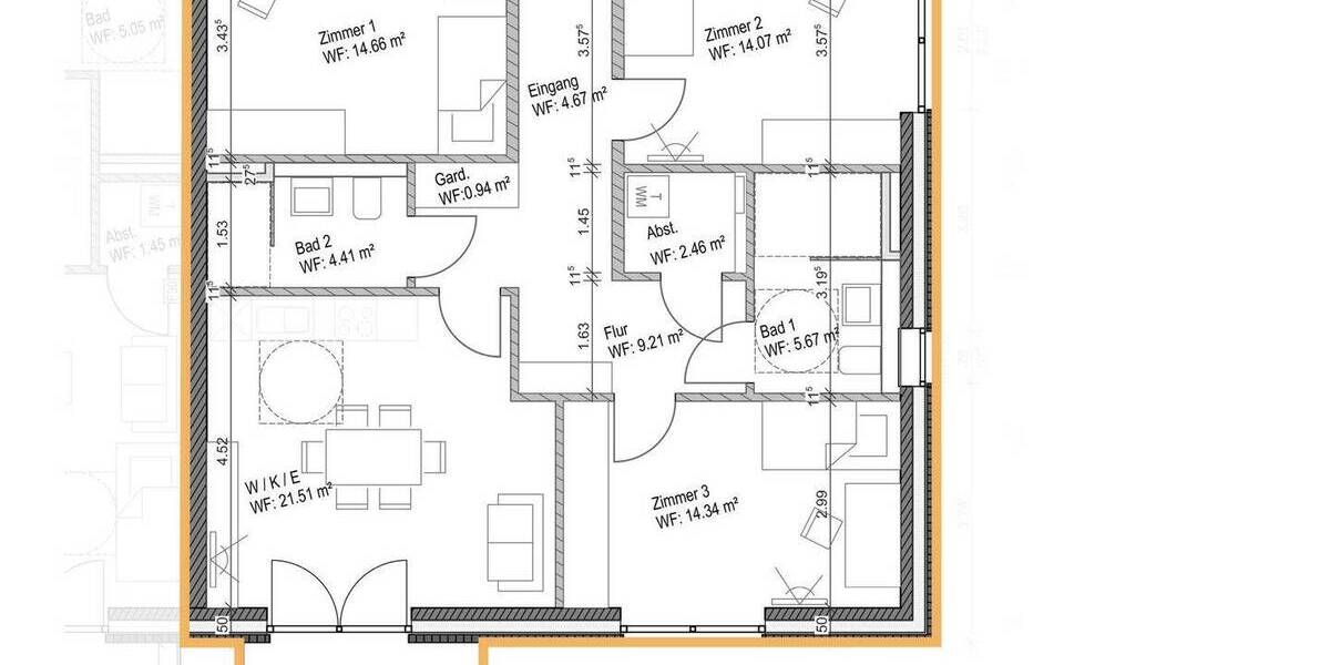 Etagenwohnung Lingen Darme - 3 Zimmer, 94 m&sup2;, 412.500&euro; | Angebot:26641717