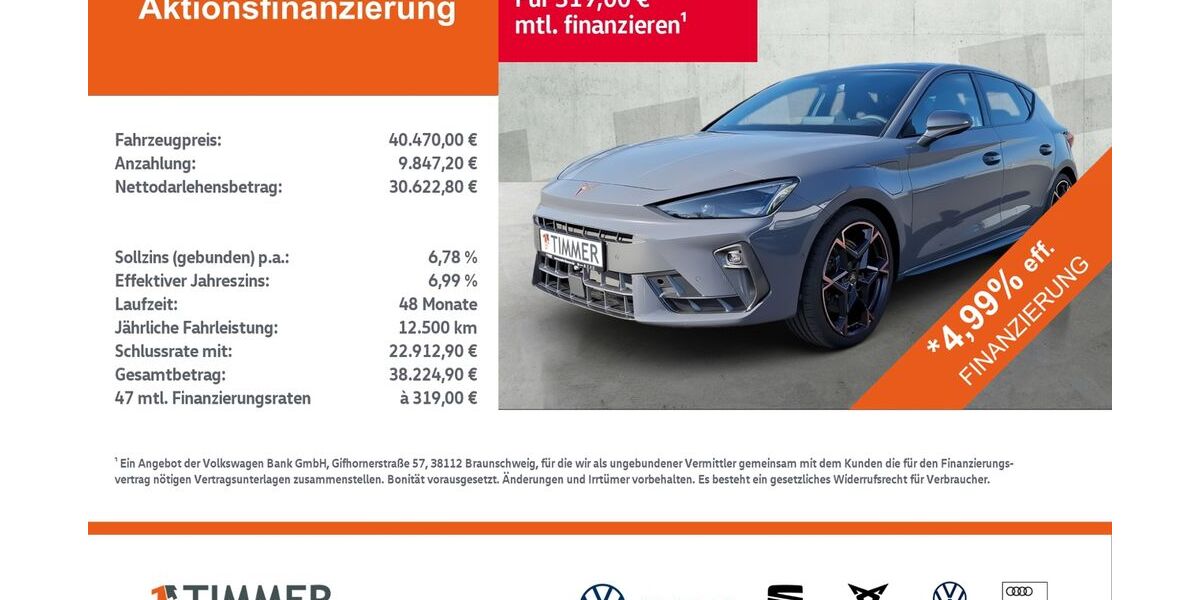 Cupra Leon 7.999 km 39.980 &euro; Nordhorn 48529