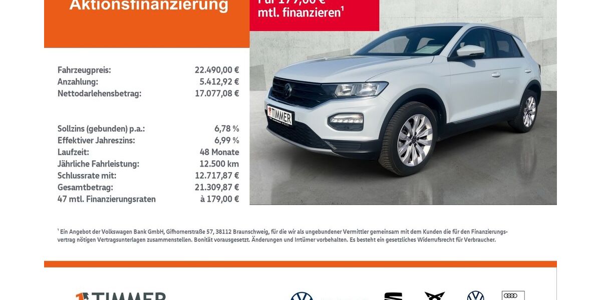 VW T-Roc 65.410 km 21.630 &euro; Nordhorn 48529