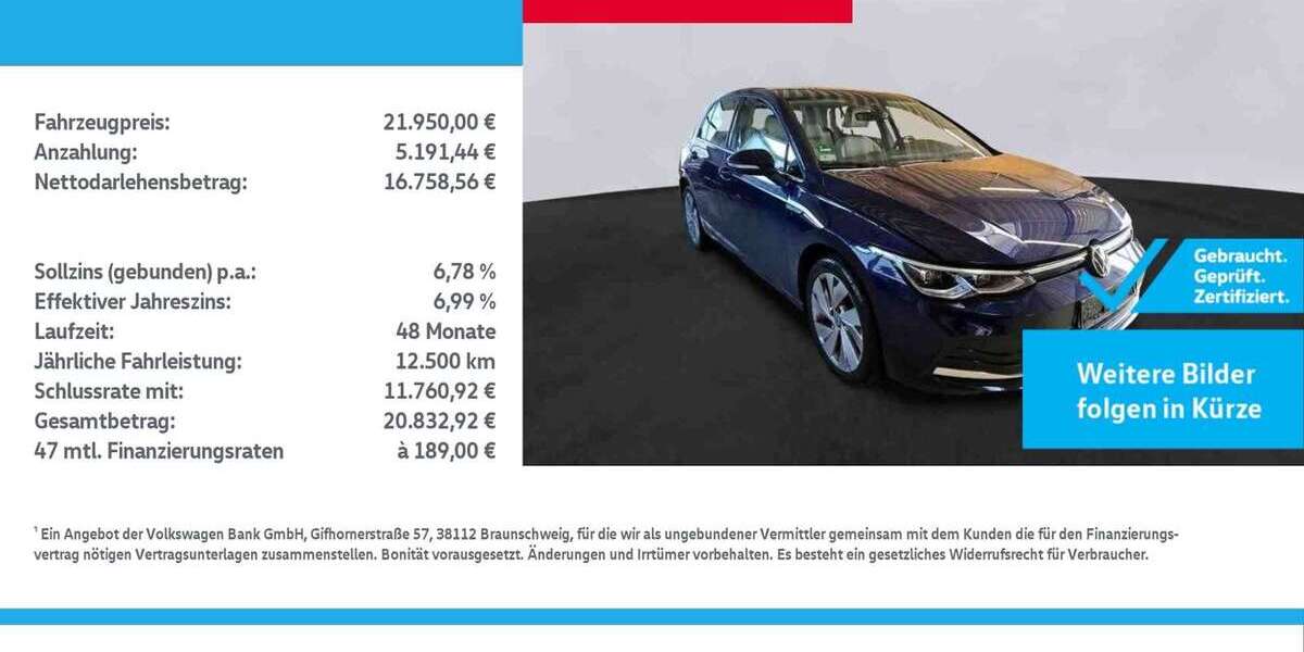 VW Golf 69.993 km 21.888 &euro; Lingen 49808