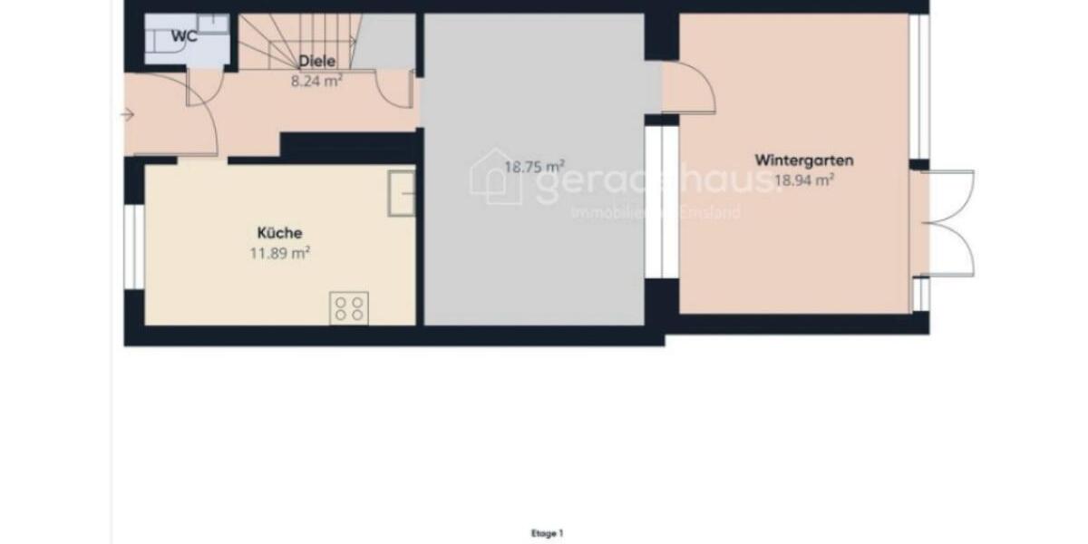 Etagenwohnung Lingen (Ems) Damaschke - 5 Zimmer, 115 m&sup2;, 300&euro; | Angebot:25588598