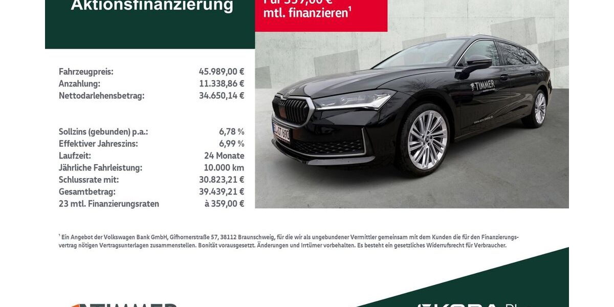 Skoda Superb 17.999 km 45.989 &euro; Lingen 49808