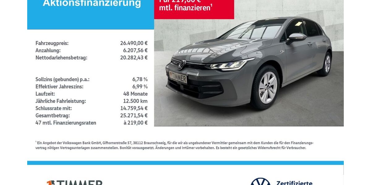 VW Golf 17.999 km 26.490 &euro; Lingen 49808