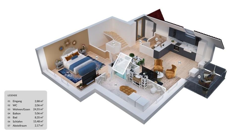 Etagenwohnung Neuenhaus - 3 Zimmer, 70 m&sup2;, 925&euro; | Angebot:25919284