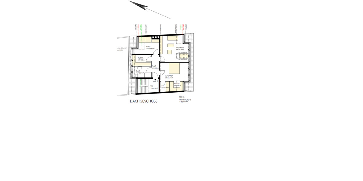 Dachgeschoßwohnung Nordhorn - 3 Zimmer, 82 m&sup2;, 700&euro; | Angebot:25904126