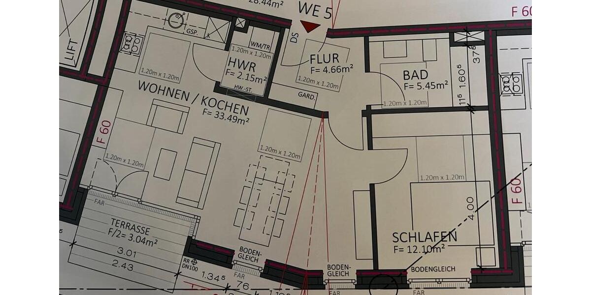 Erdgeschoßwohnung Nordhorn Bakelde - 2 Zimmer, 61 m&sup2;, 243.900&euro; | Angebot:24360315