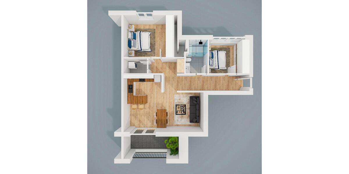 Etagenwohnung Lingen (Ems) Damaschke - 3 Zimmer, 88 m&sup2;, 1.010&euro; | Angebot:23144371