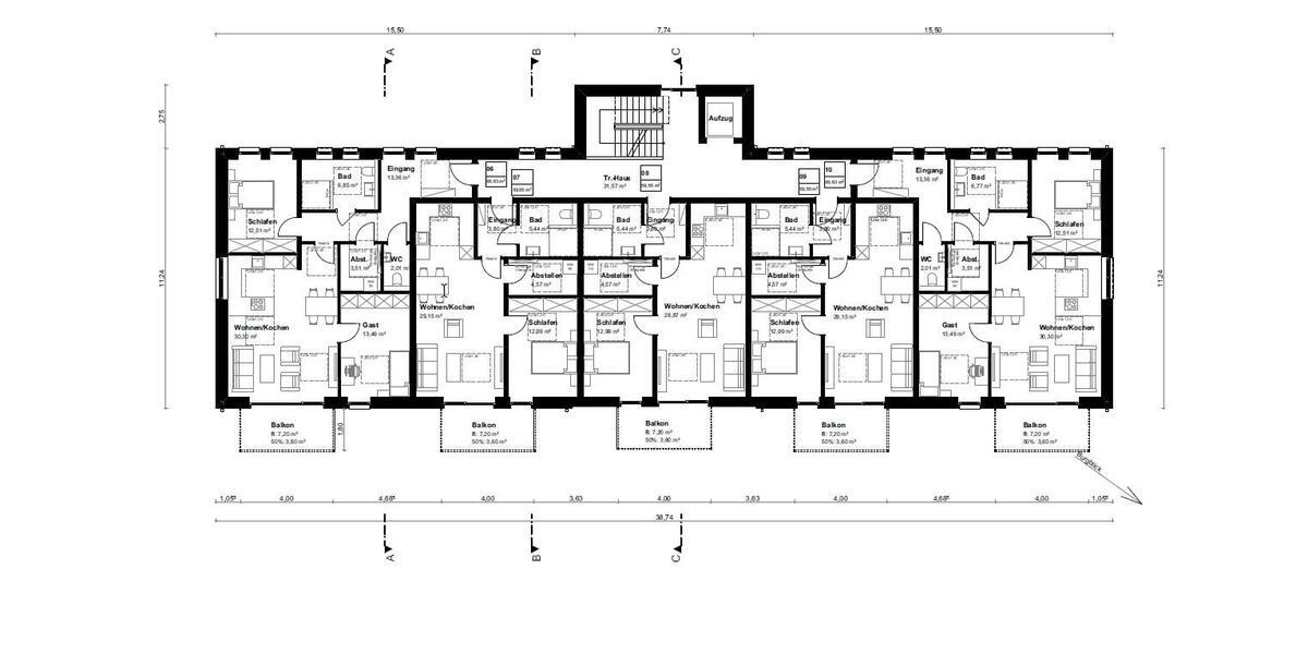 Etagenwohnung Bad Bentheim - 4 Zimmer, 111 m&sup2;, 1.395&euro; | Angebot:26561468