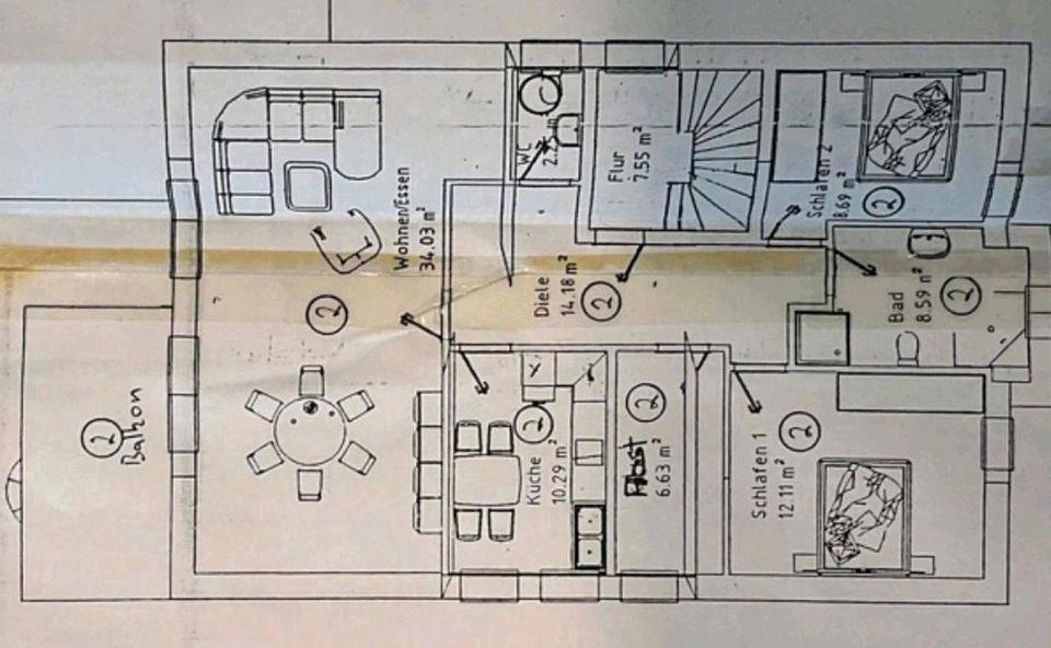 Etagenwohnung Nordhorn Bookholt - 2 Zimmer, 95 m&sup2;, 950&euro; | Angebot:26522364