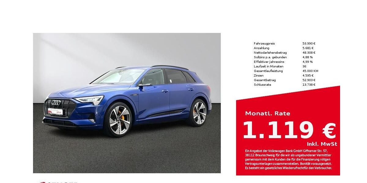 Audi e-tron 65.535 km 53.990 &euro; Lingen 49809