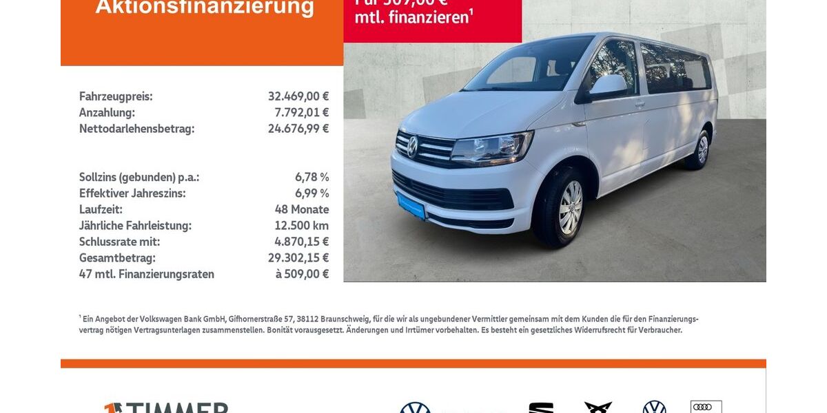 VW T6 Caravelle 94.999 km 32.469 &euro; Lingen 49808