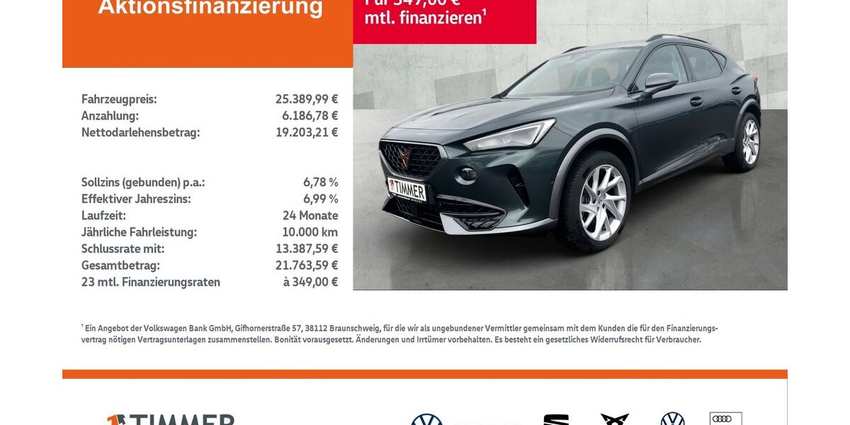 Cupra Formentor 17.468 km 25.390 &euro; Nordhorn 48529