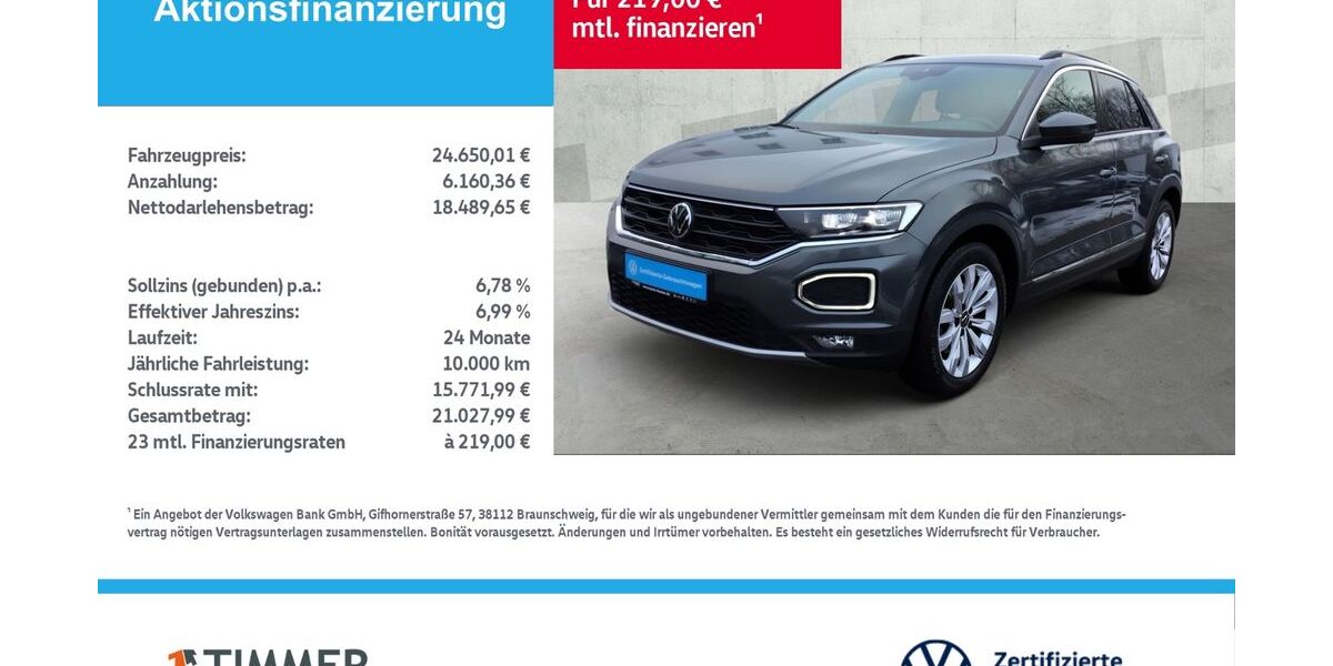 VW T-Roc 82.339 km 24.429 &euro; Lingen 49808