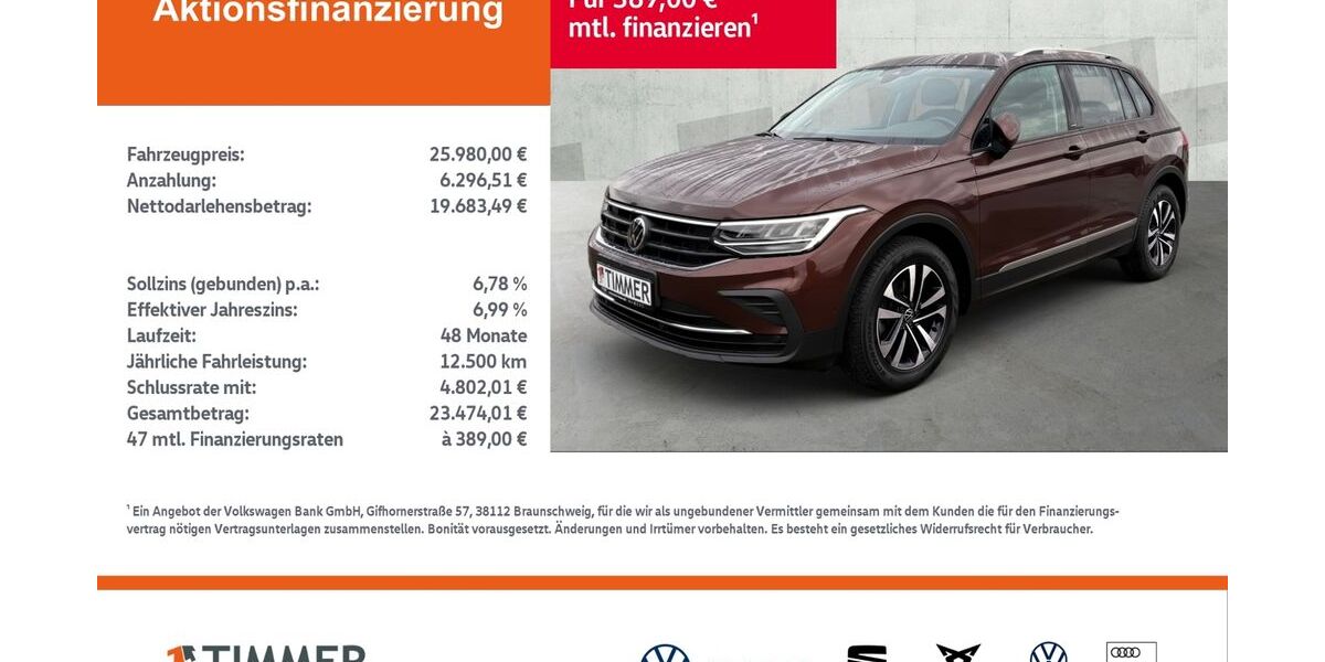VW Tiguan 70.088 km 25.980 &euro; Gronau 48599