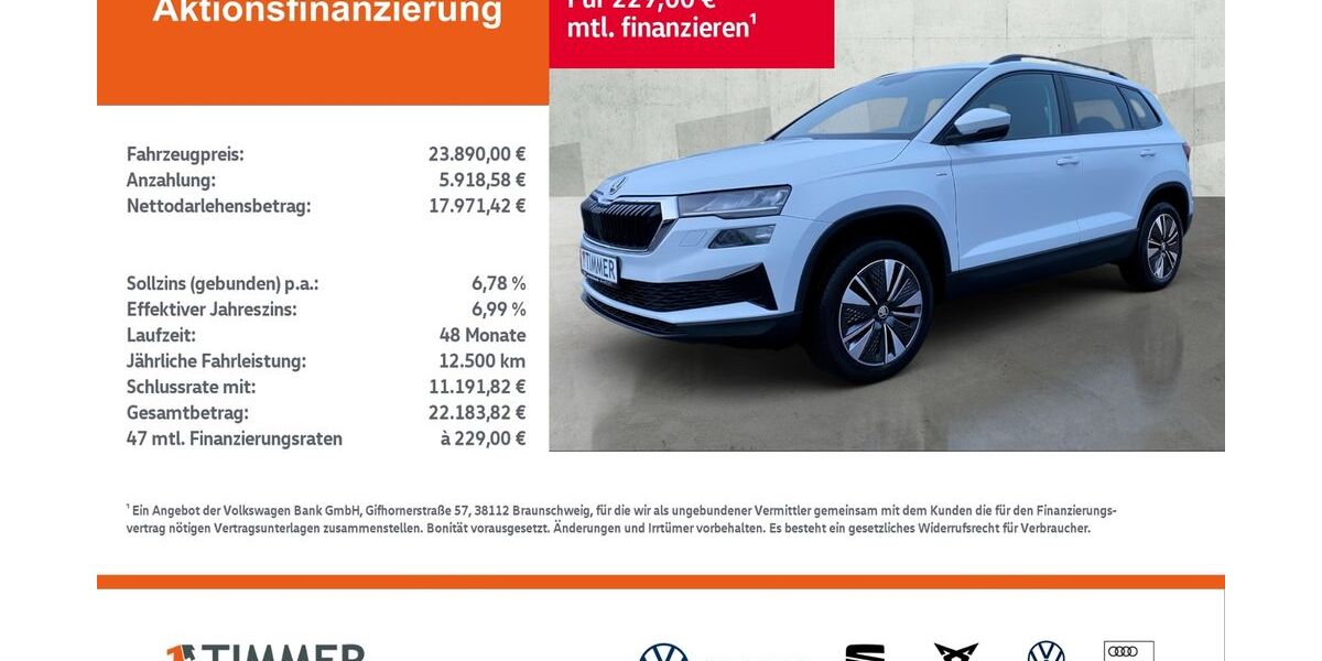 Skoda Karoq 110.036 km 23.490 &euro; Nordhorn 48529