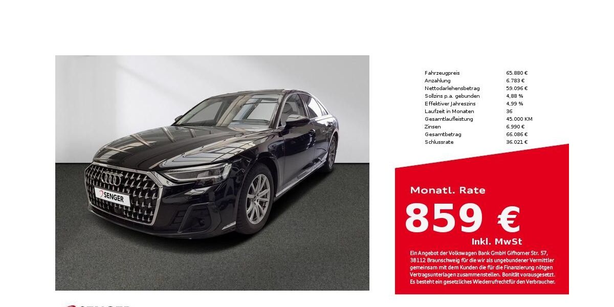 Audi A8 31.920 km 65.880 &euro; Lingen 49809