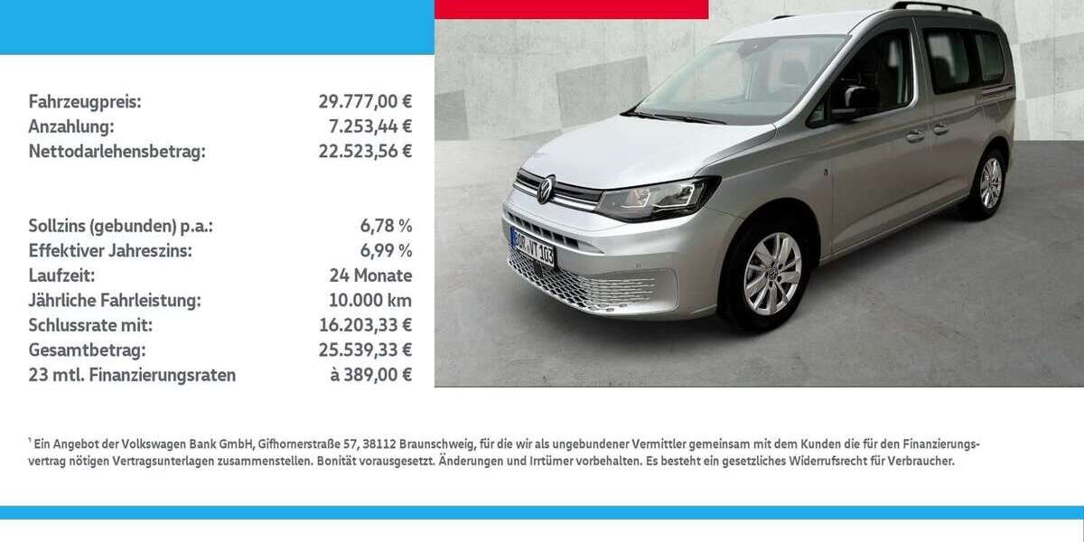 VW Caddy 19.999 km 29.777 &euro; Lingen 49808