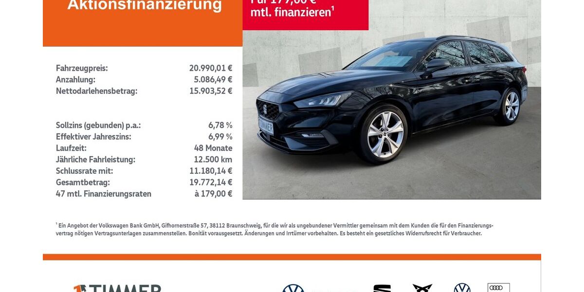 Seat Leon 47.566 km 20.990 &euro; Lingen 49808