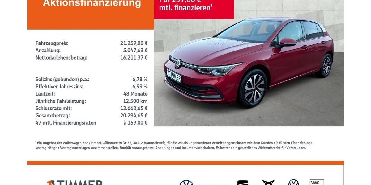 VW Golf 40.702 km 21.259 &euro; Gronau 48599