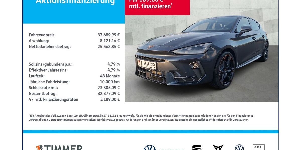 Cupra Leon 14.999 km 32.280 &euro; Nordhorn 48529