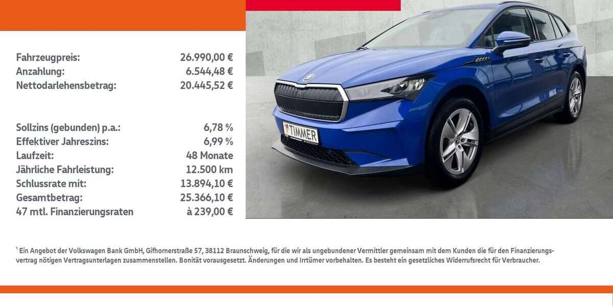 Skoda Enyaq 13.094 km 26.990 &euro; Nordhorn 48529