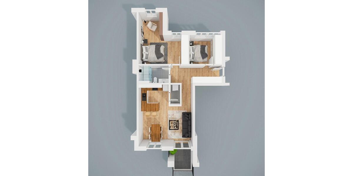 Etagenwohnung Lingen (Ems) Damaschke - 3 Zimmer, 88 m&sup2;, 1.010&euro; | Angebot:23144371