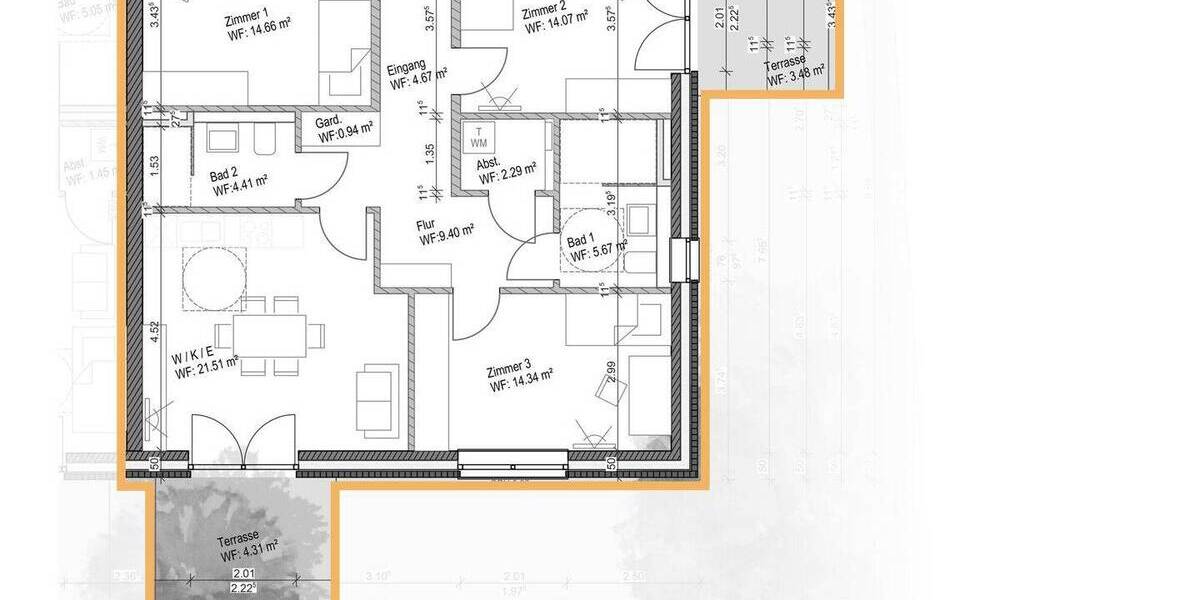 Etagenwohnung Lingen (Ems) Darme - 3 Zimmer, 99 m&sup2;, 439.900&euro; | Angebot:26657095