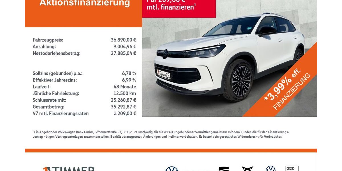 VW Tiguan 16.621 km 36.590 &euro; Nordhorn 48529