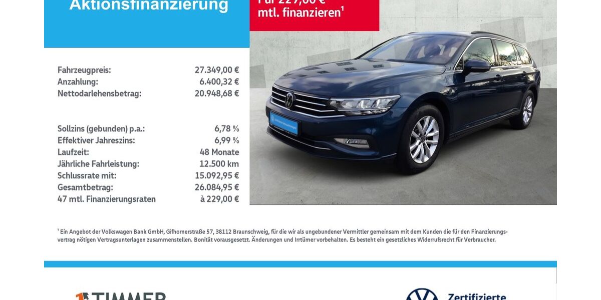 VW Passat Variant 38.289 km 27.349 &euro; Lingen 49808