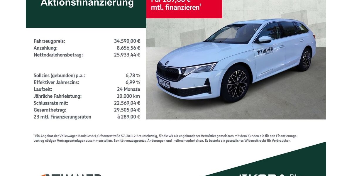 Skoda Octavia 23.999 km 34.590 &euro; Lingen 49808