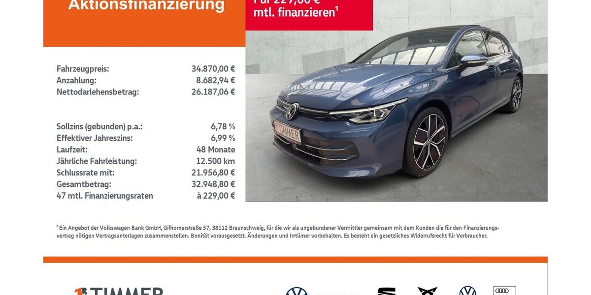 VW Golf 9.999 km 34.870 &euro; Lingen 49808