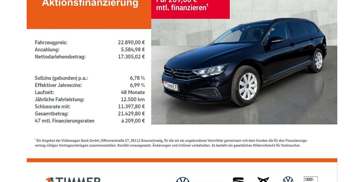 VW Passat Variant 61.798 km 22.440 &euro; Nordhorn 48529