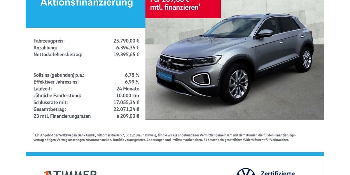 VW T-Roc 46.980 km 25.790 &euro; Lingen 49808