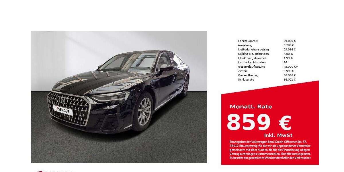 Audi A8 31.920 km 65.880 &euro; Lingen 49809