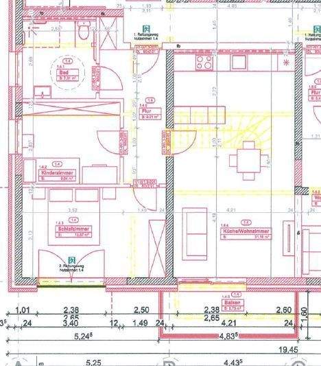 Etagenwohnung Gronau Gronau - 3 Zimmer, 76 m&sup2;, 1.140&euro; | Angebot:25742293