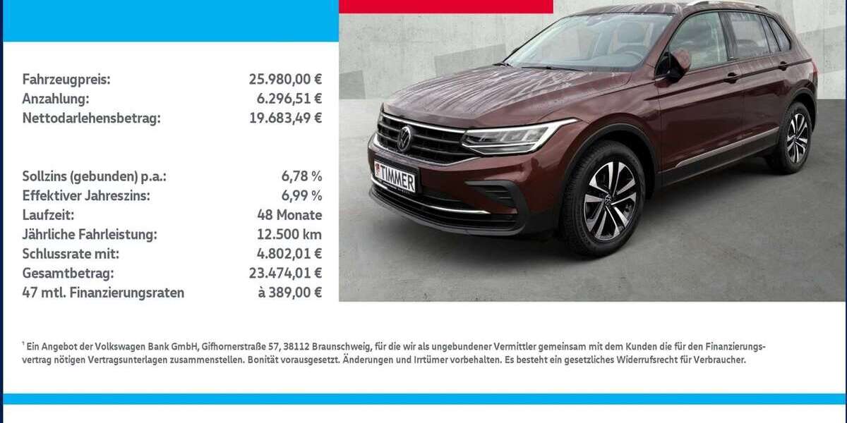 VW Tiguan 70.088 km 25.980 &euro; Gronau 48599