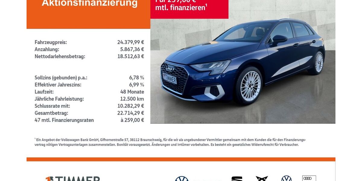 Audi A3 63.756 km 23.980 &euro; Nordhorn 48529