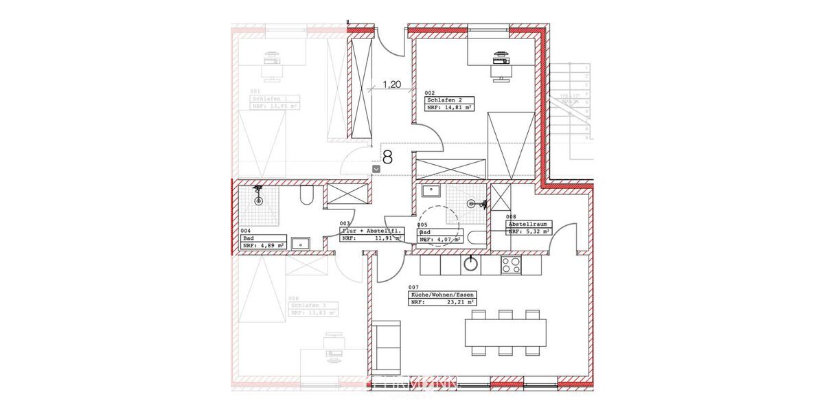 Etagenwohnung Lingen (Ems) Damaschke - 2 Zimmer, 15 m&sup2;, 345&euro; | Angebot:25972318