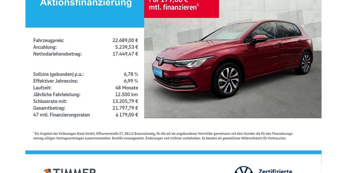 VW Golf 33.338 km 22.379 &euro; Lingen 49808