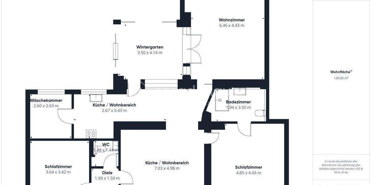 Etagenwohnung Lingen Damaschke - 4 Zimmer, 138 m&sup2;, 284.900&euro; | Angebot:25691278