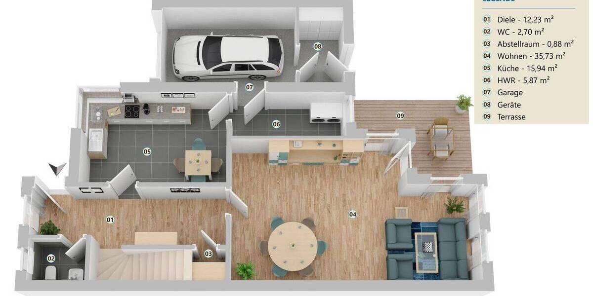 Doppelhaushälfte Ochtrup - 4 Zimmer, 121 m&sup2;, 309.000&euro; | Angebot:26684442