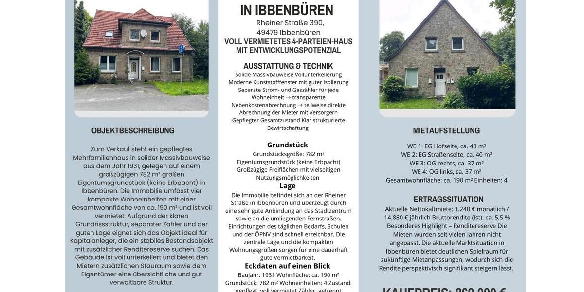 Mehrfamilienhaus, Wohnhaus Gronau (Westfahlen) - 269.000&euro; | Angebot:25976050