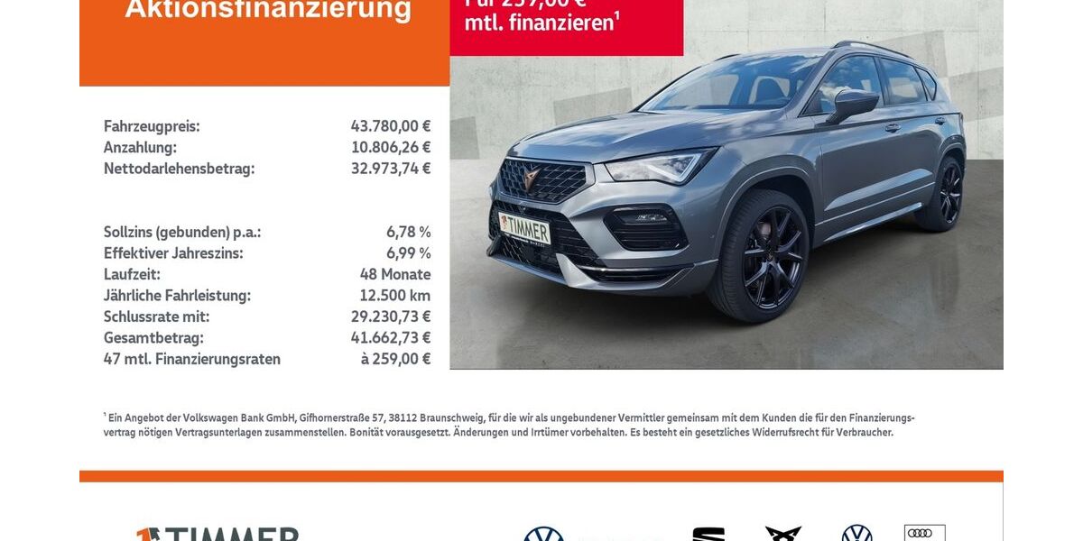 Cupra Ateca 2.999 km 43.490 &euro; Nordhorn 48529